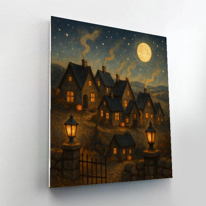 Hearthlight Hamlet Ridge Number painting