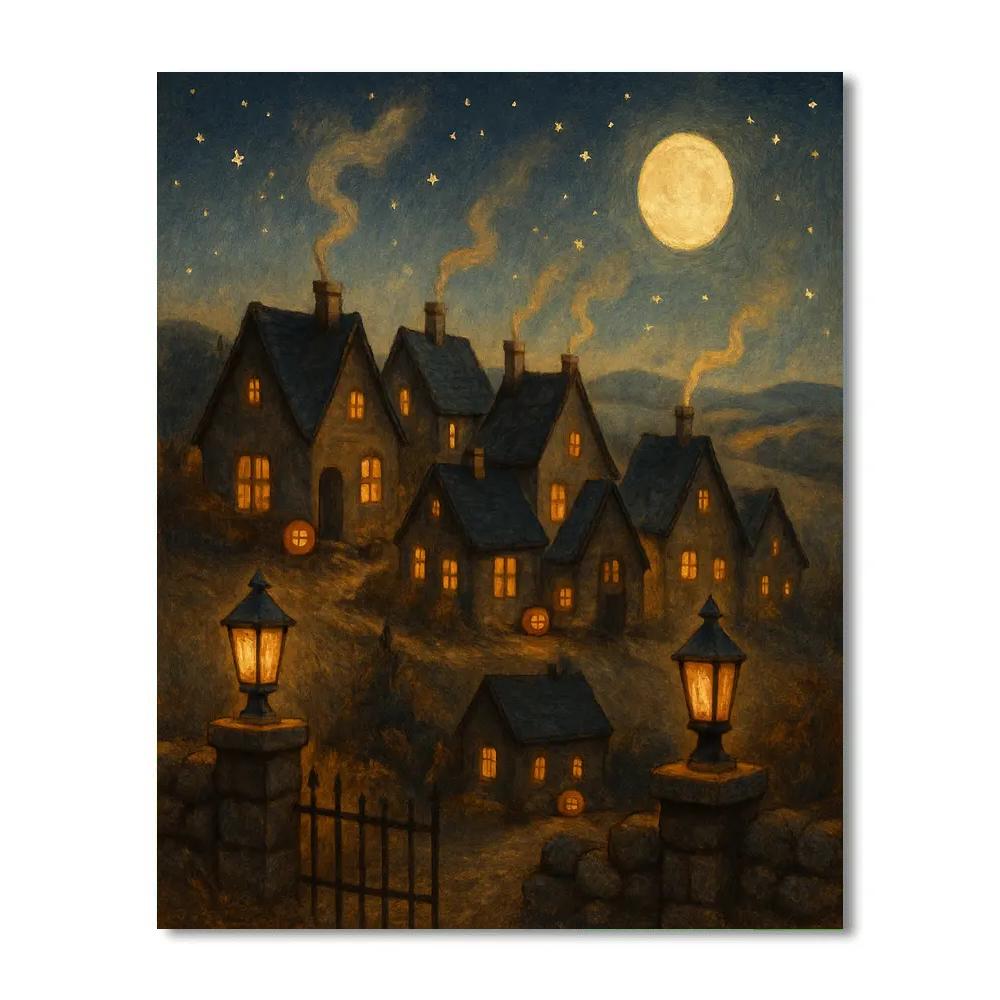 Hearthlight Hamlet Ridge Number painting