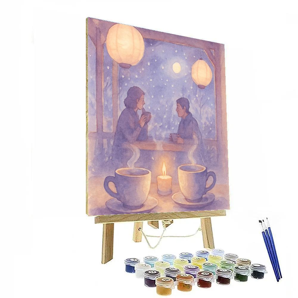 Frost Moon Tea House Numbered painting kits