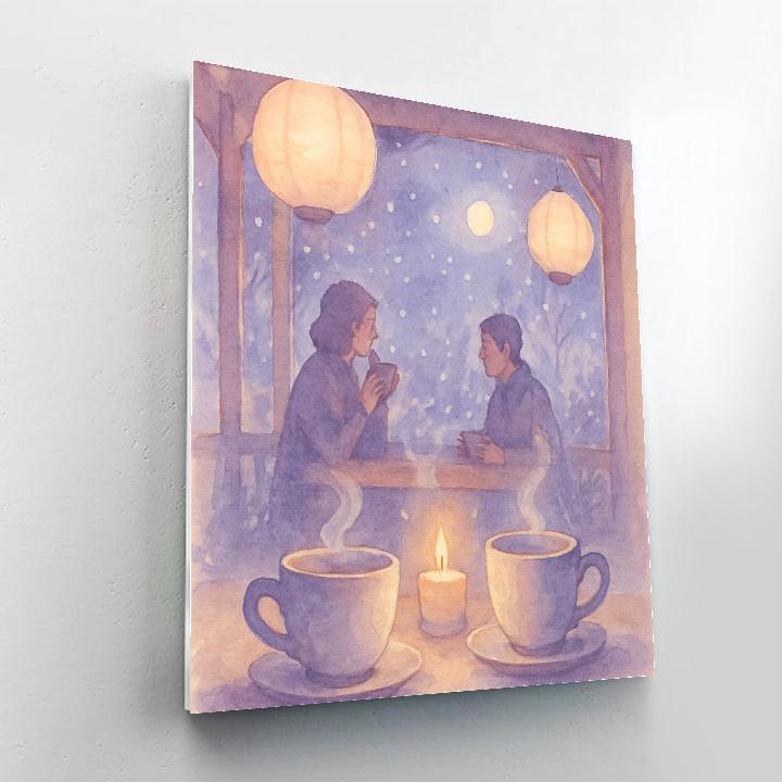 Frost Moon Tea House Numbered painting kits
