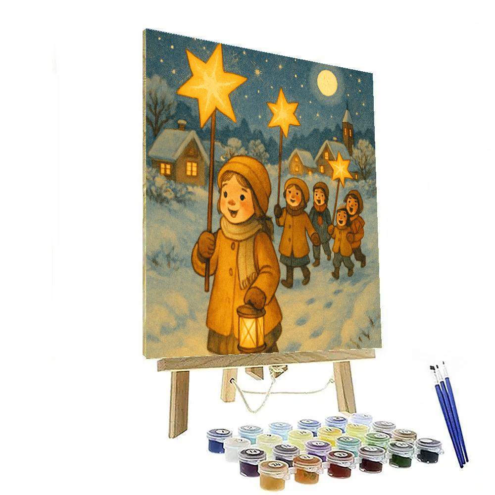 Childrens Lantern Parade DIY paint by numbers