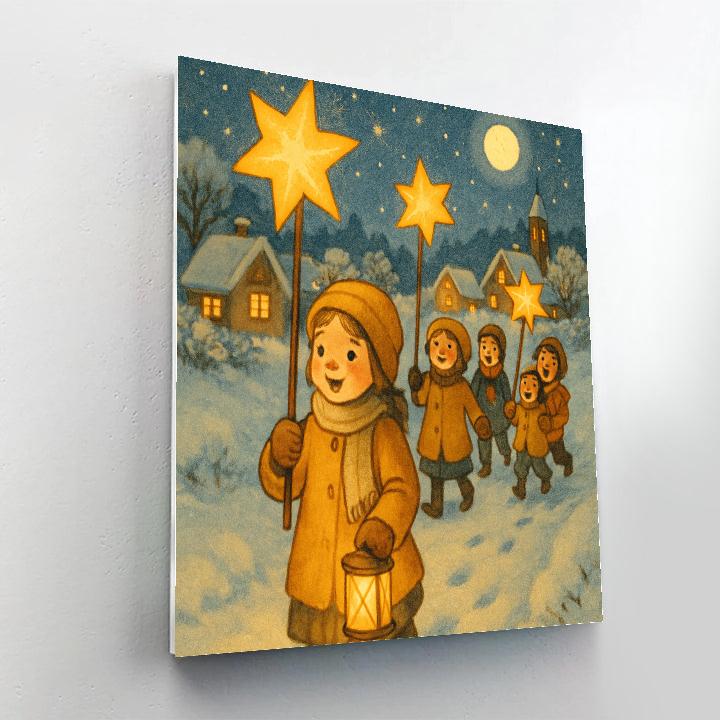 Childrens Lantern Parade DIY paint by numbers