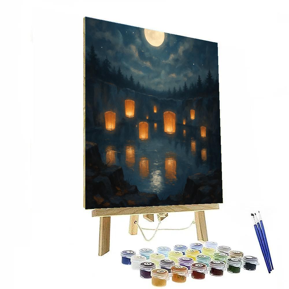 Hollow Lanterns Over Quarry Numbered painting kits