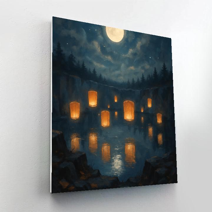 Hollow Lanterns Over Quarry Numbered painting kits