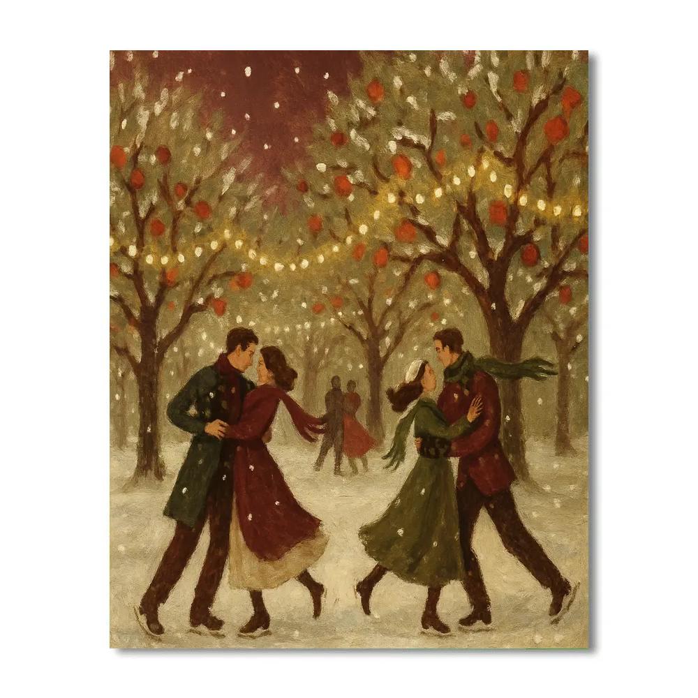Festive Orchard Snow Dance Paint by numbers kits