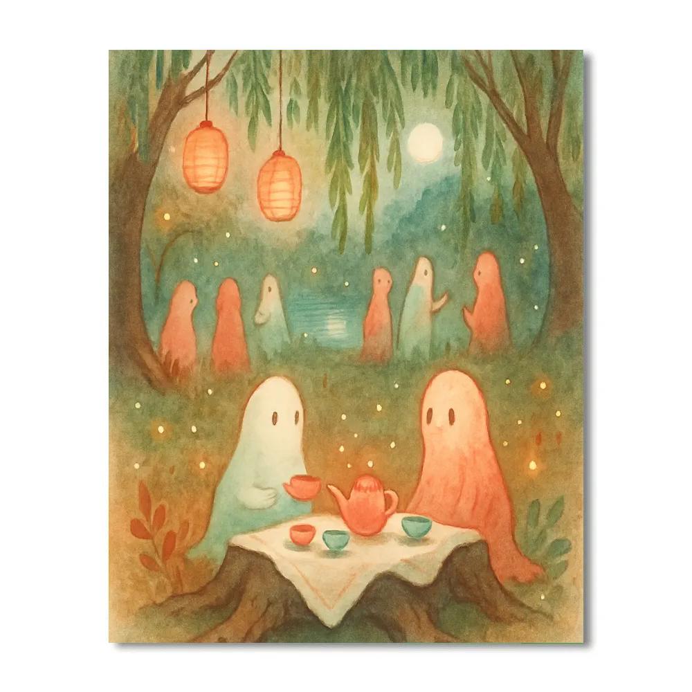 Willow Wisp Tea Party Paint by numbers art