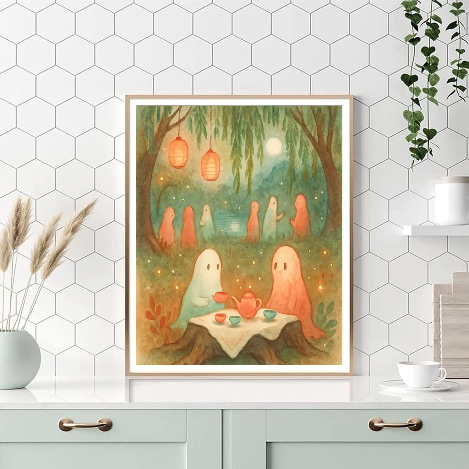 Willow Wisp Tea Party Paint by numbers art