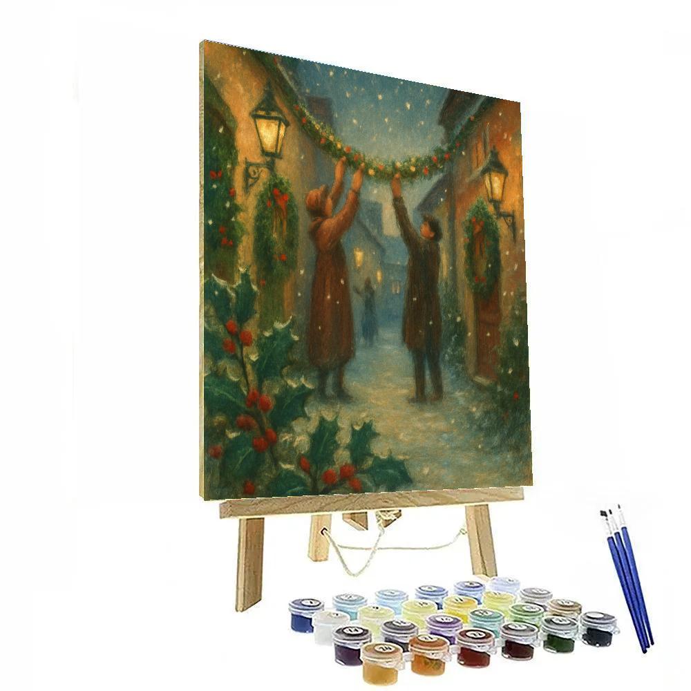 Holly Lane Lantern Festival paint by number