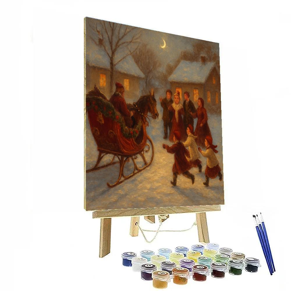 Moonlit Sleigh Meet And Greet paint by color