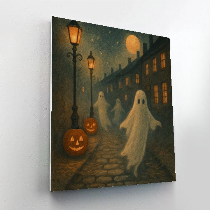 Ghost Row On Autumn Lane paint by color