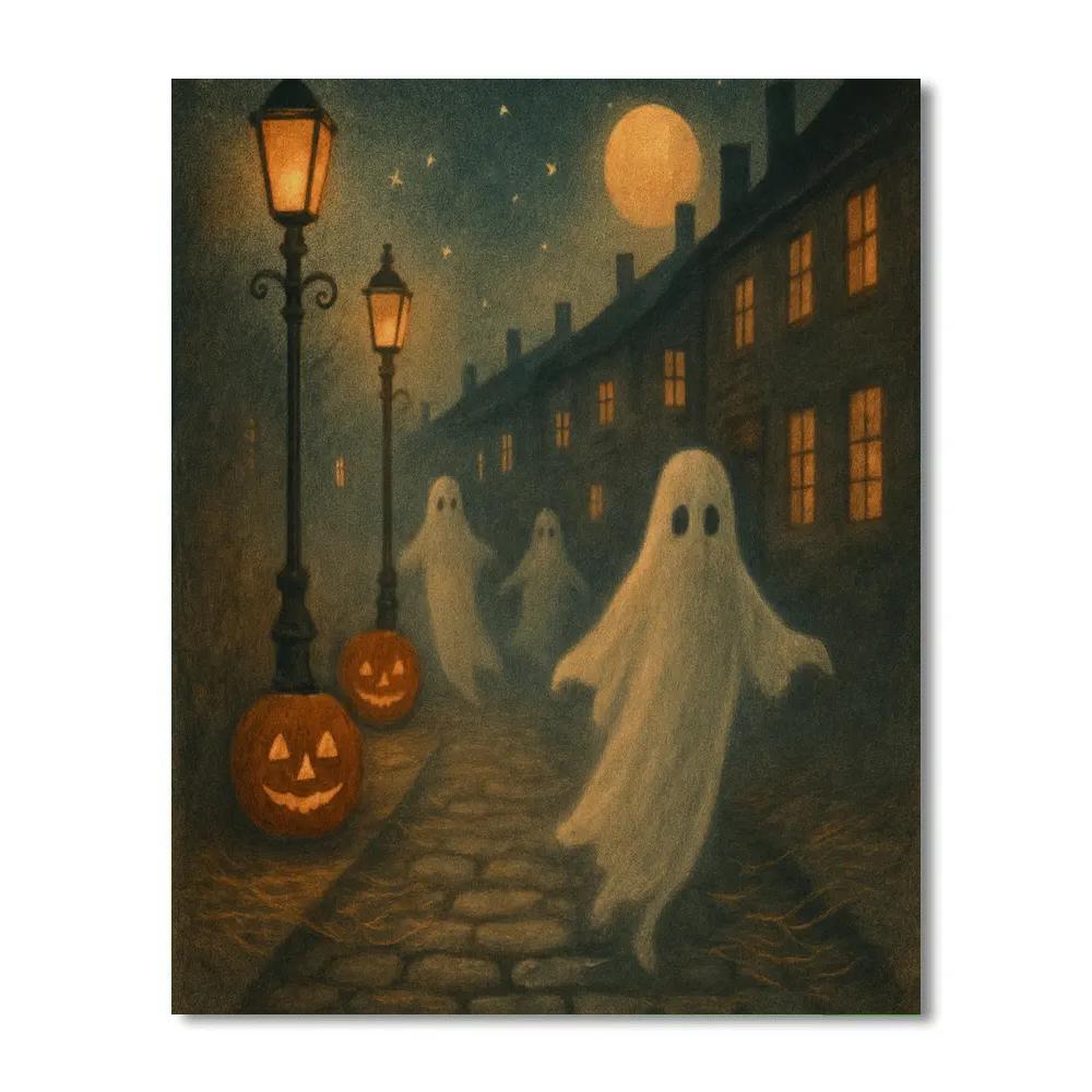 Ghost Row On Autumn Lane paint by color