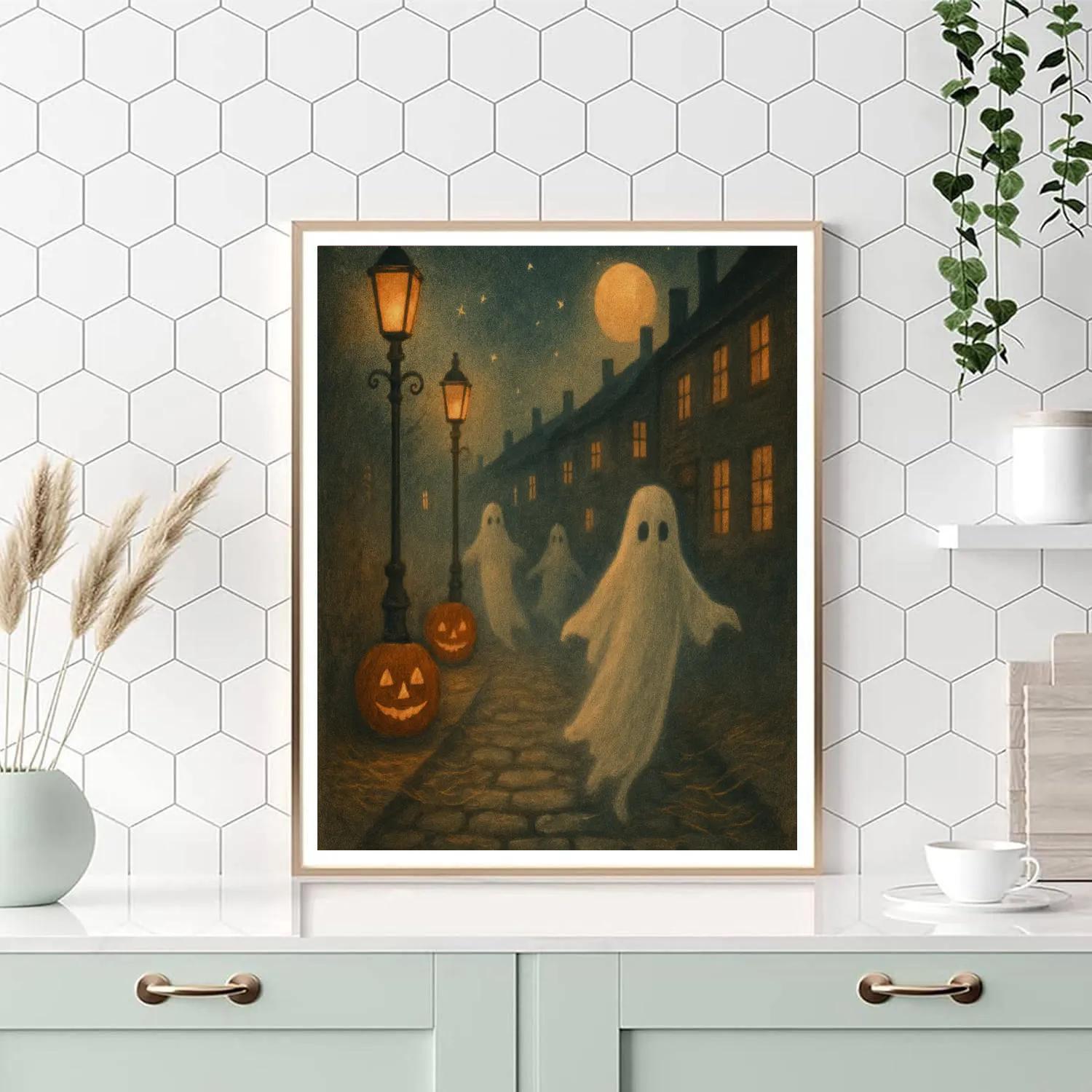 Ghost Row On Autumn Lane paint by color