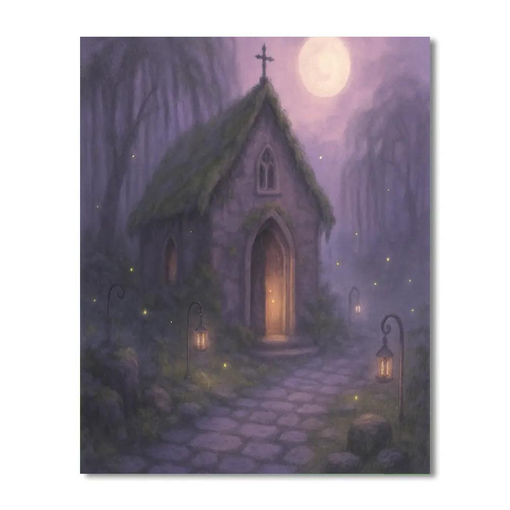 Mosslight Chapel Lane Paint by numbers art