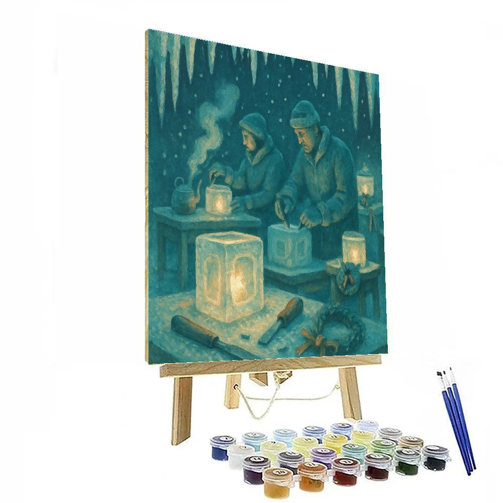 Icicle Window Lantern Workshop Painting by numbers kit