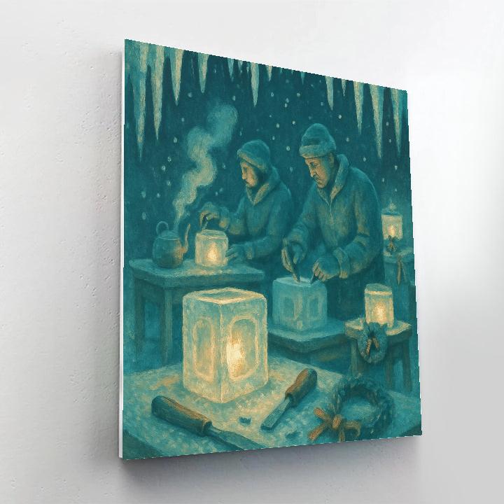 Icicle Window Lantern Workshop Painting by numbers kit