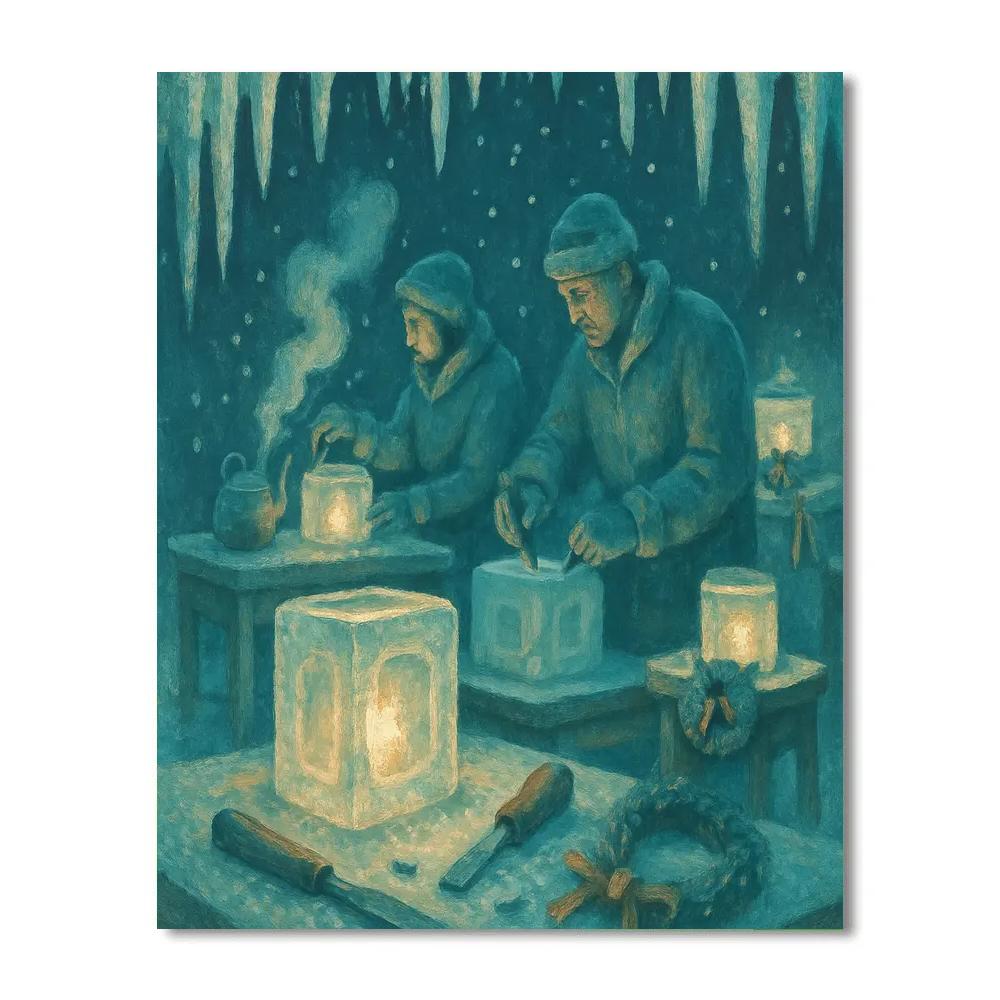 Icicle Window Lantern Workshop Painting by numbers kit
