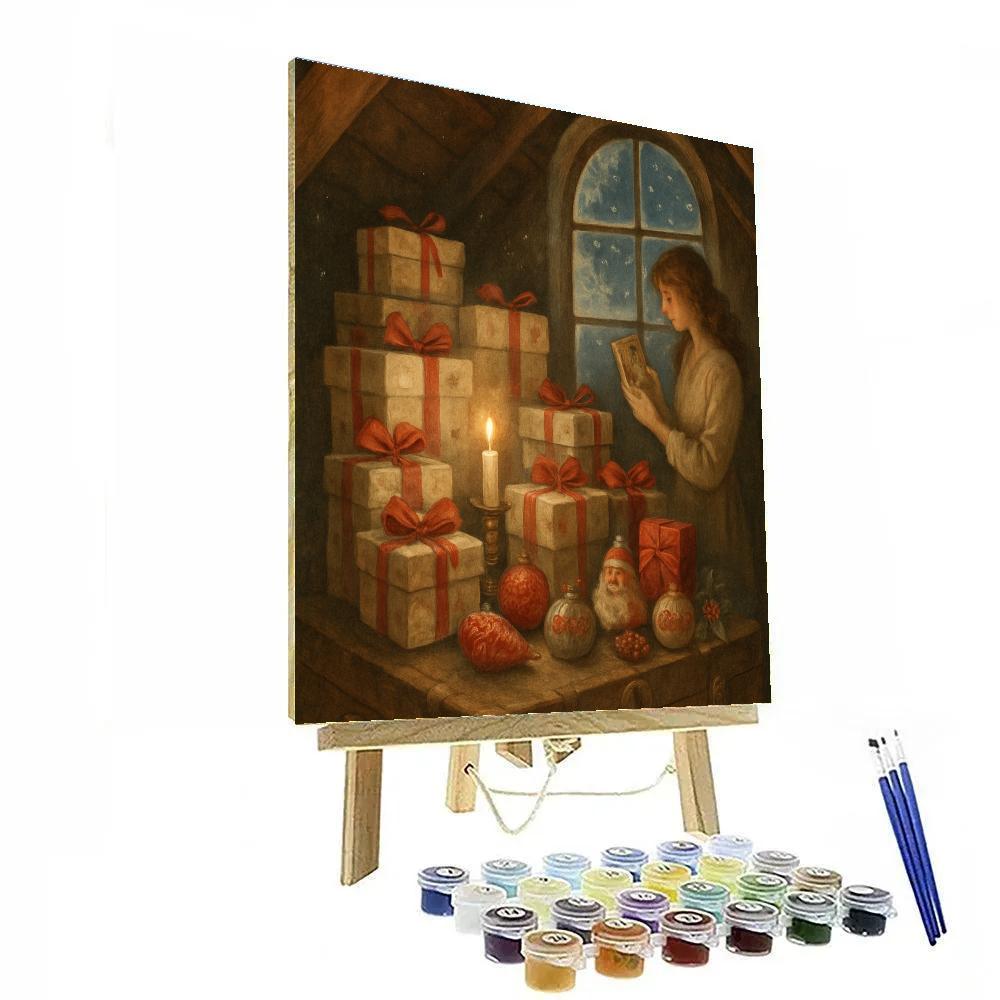 Snowy Attic Of Holiday Memories DIY paint by numbers