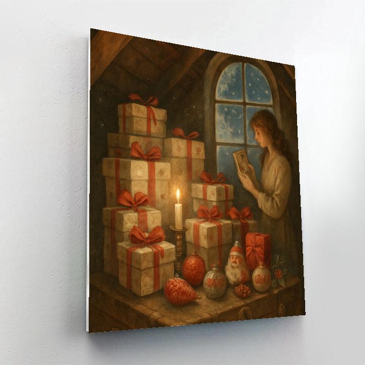 Snowy Attic Of Holiday Memories DIY paint by numbers
