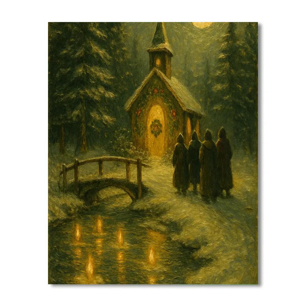 Bridge Of Candles To The Pine Chapel painting number kit