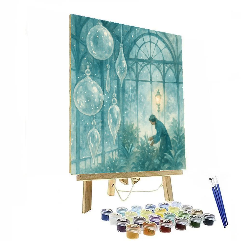 Snowy Conservatory Of Ornaments Paint by numbers kits