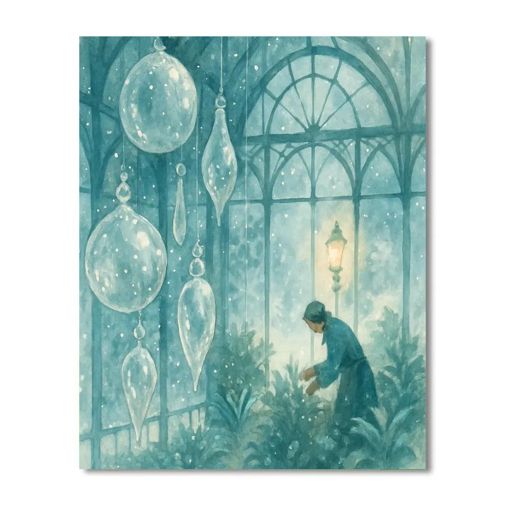 Snowy Conservatory Of Ornaments Paint by numbers kits