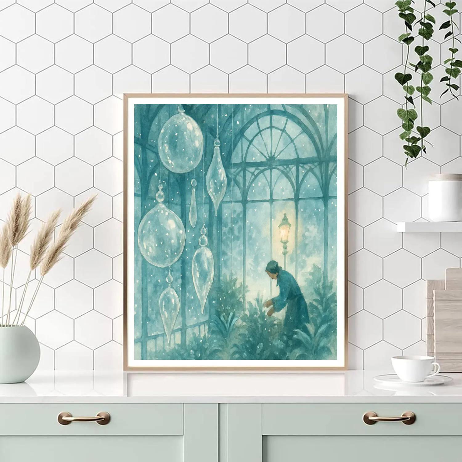 Snowy Conservatory Of Ornaments Paint by numbers kits