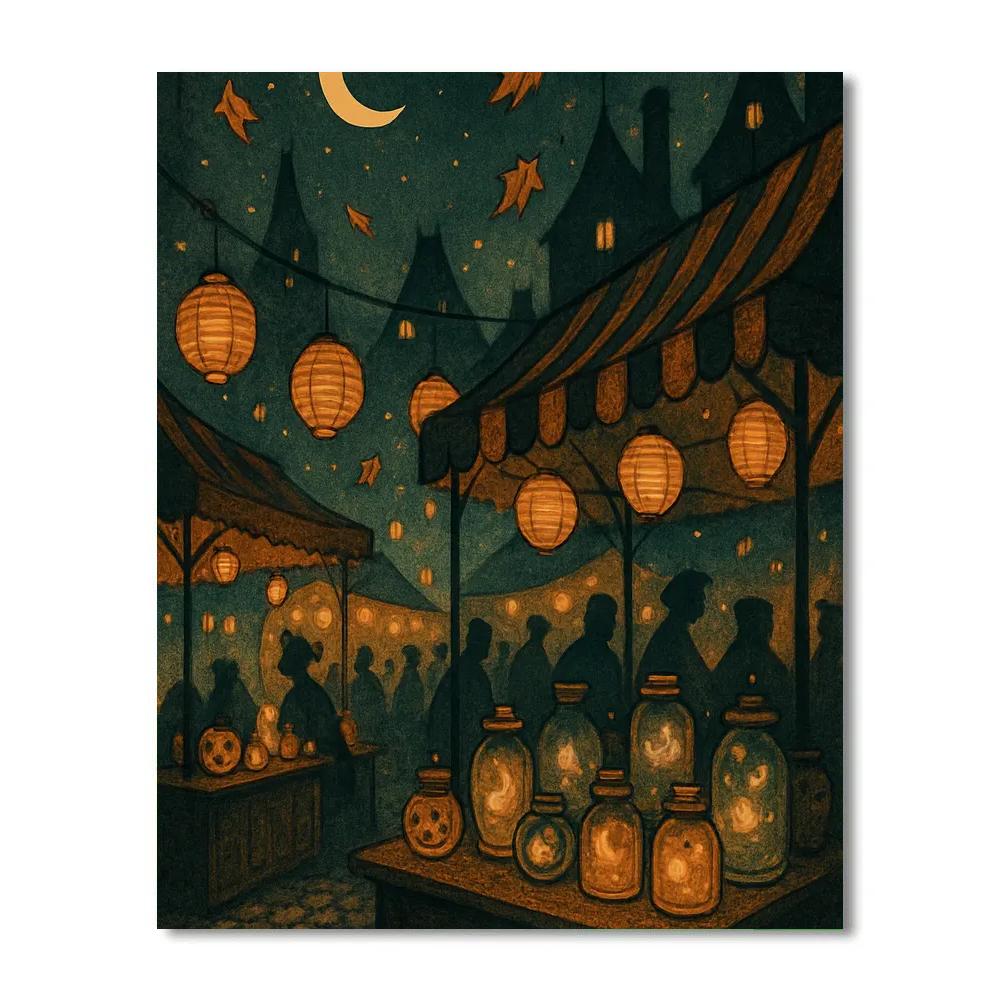 The Night Market Of Hollow Street painting number kit