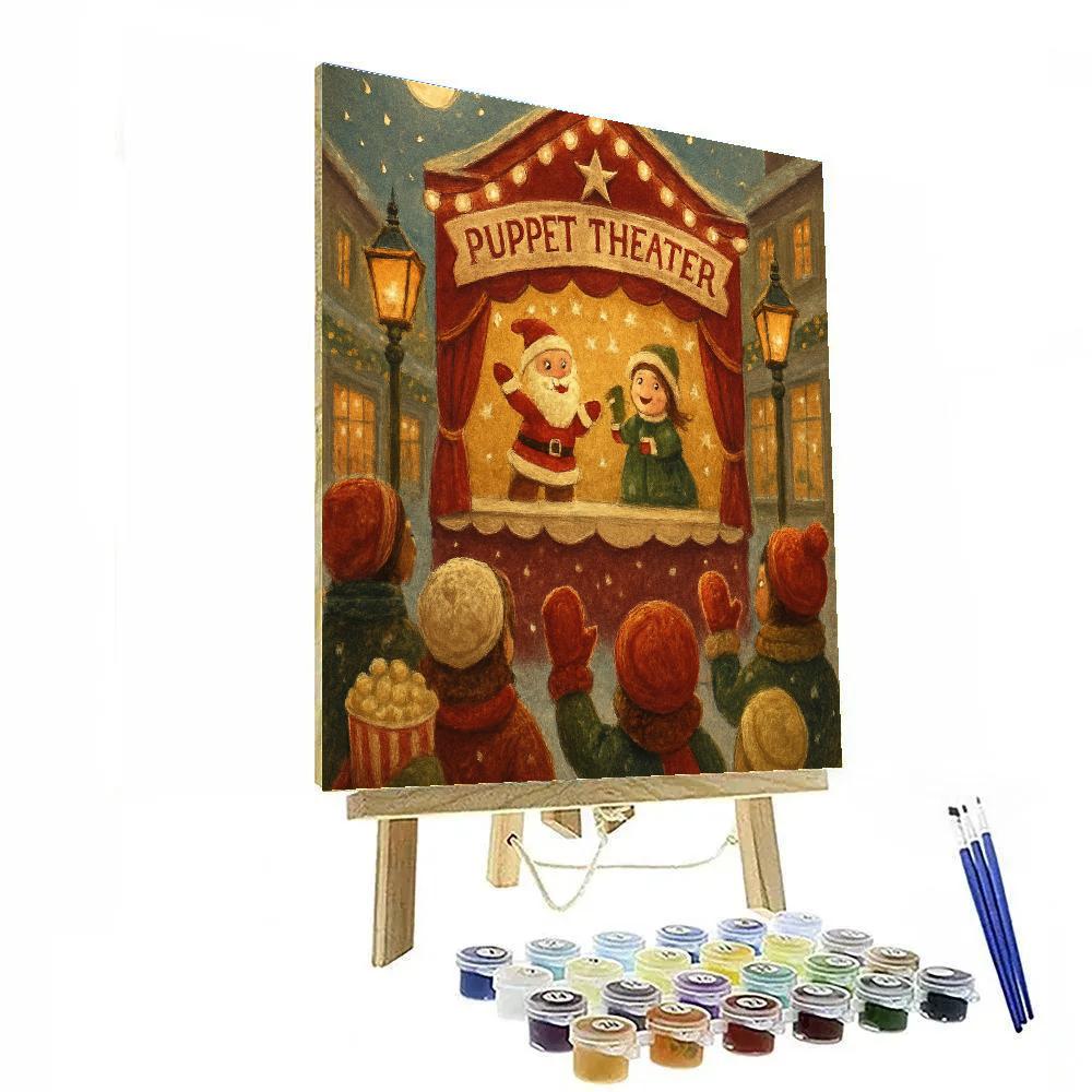 Puppet Theater Yuletide Show Painting by numbers kit