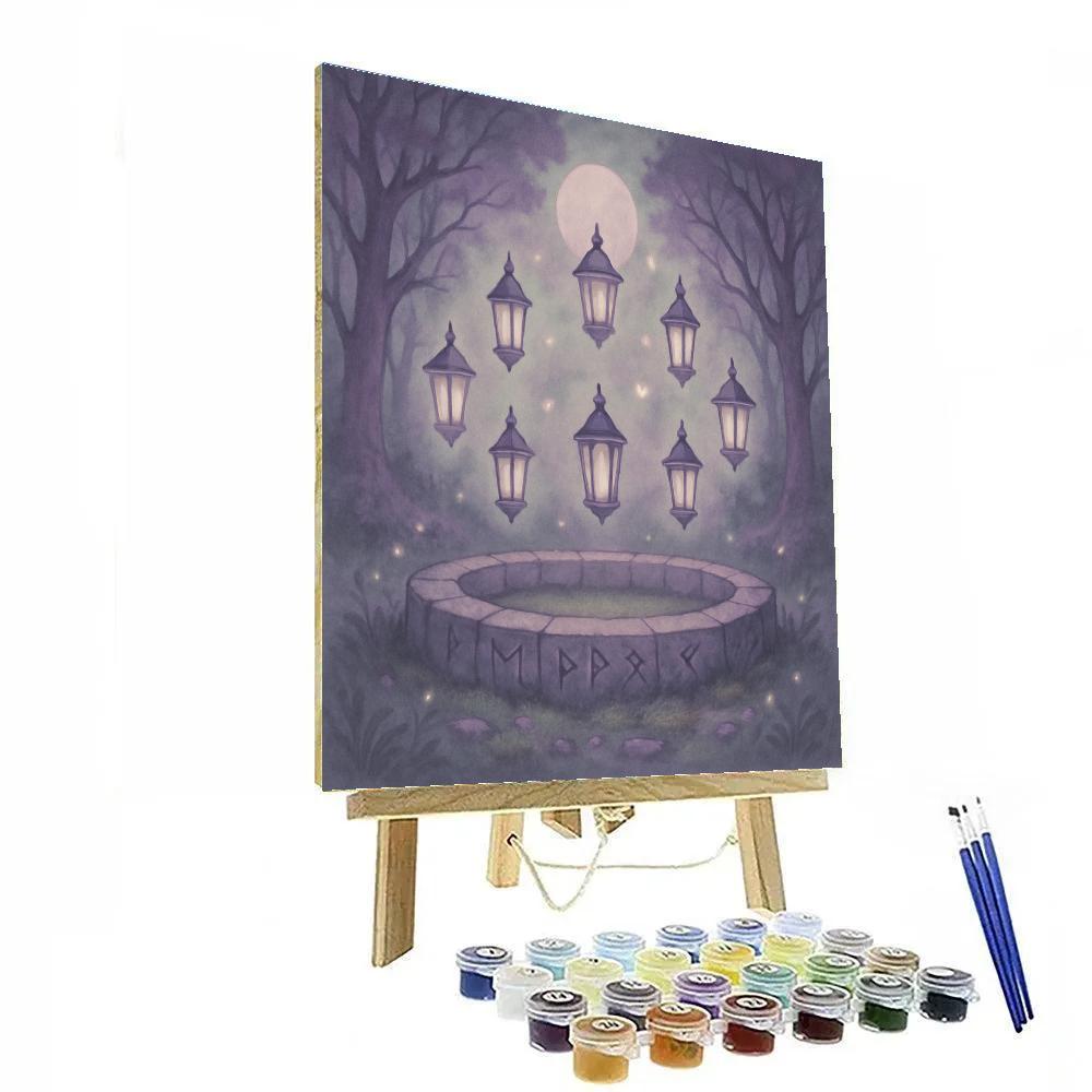 Glimmergrove Lantern Circle paint by number