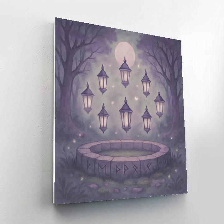 Glimmergrove Lantern Circle paint by number