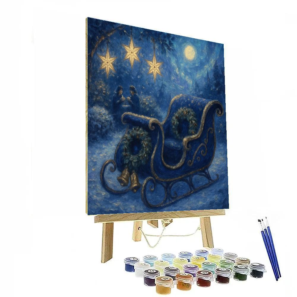Celestial Sleigh Garden Party Paint by numbers kits