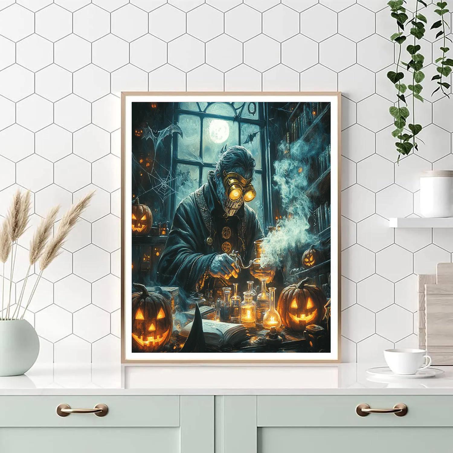 Haunted Lantern Alchemist Number painting