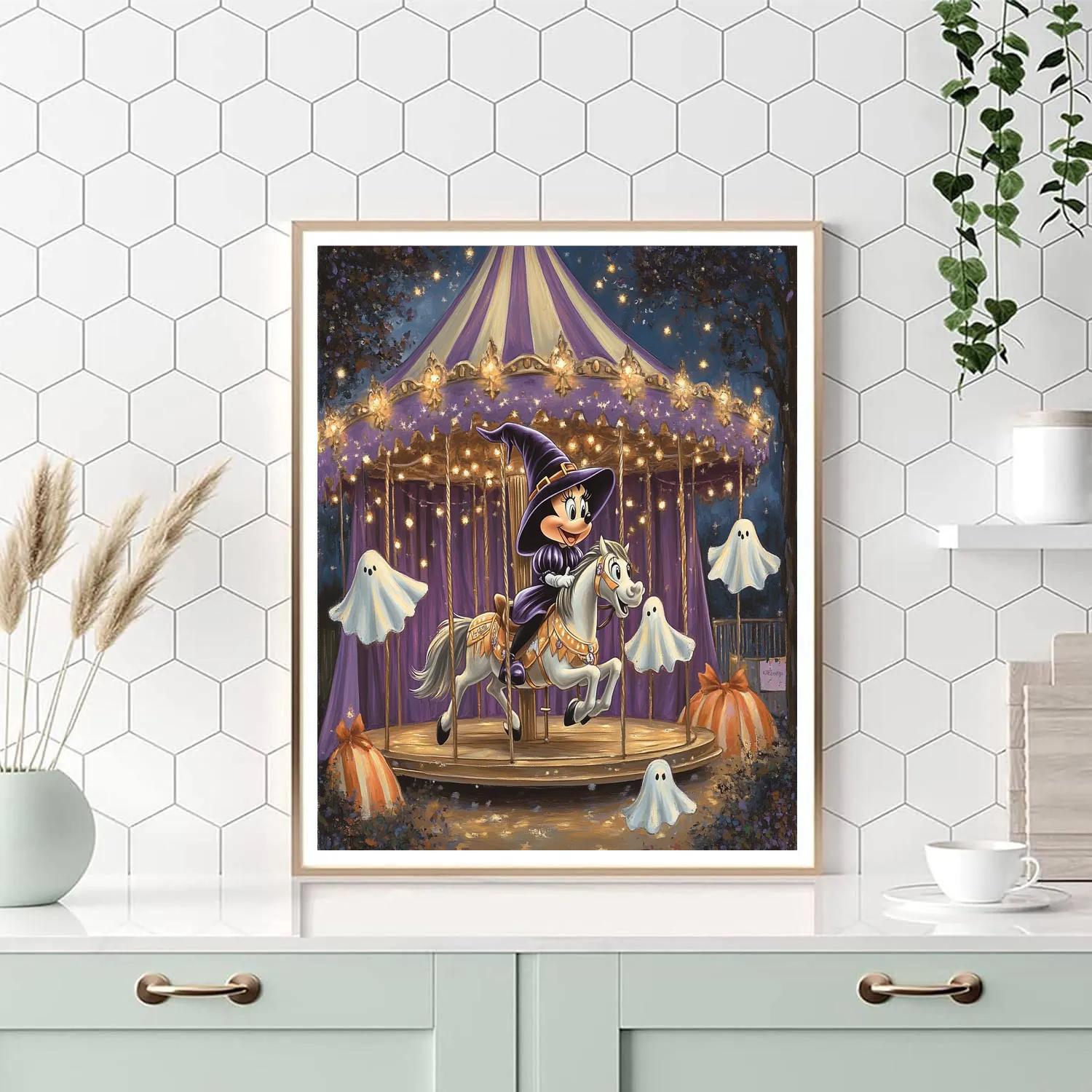 Haunted Carousel With Minnie DIY paint by numbers