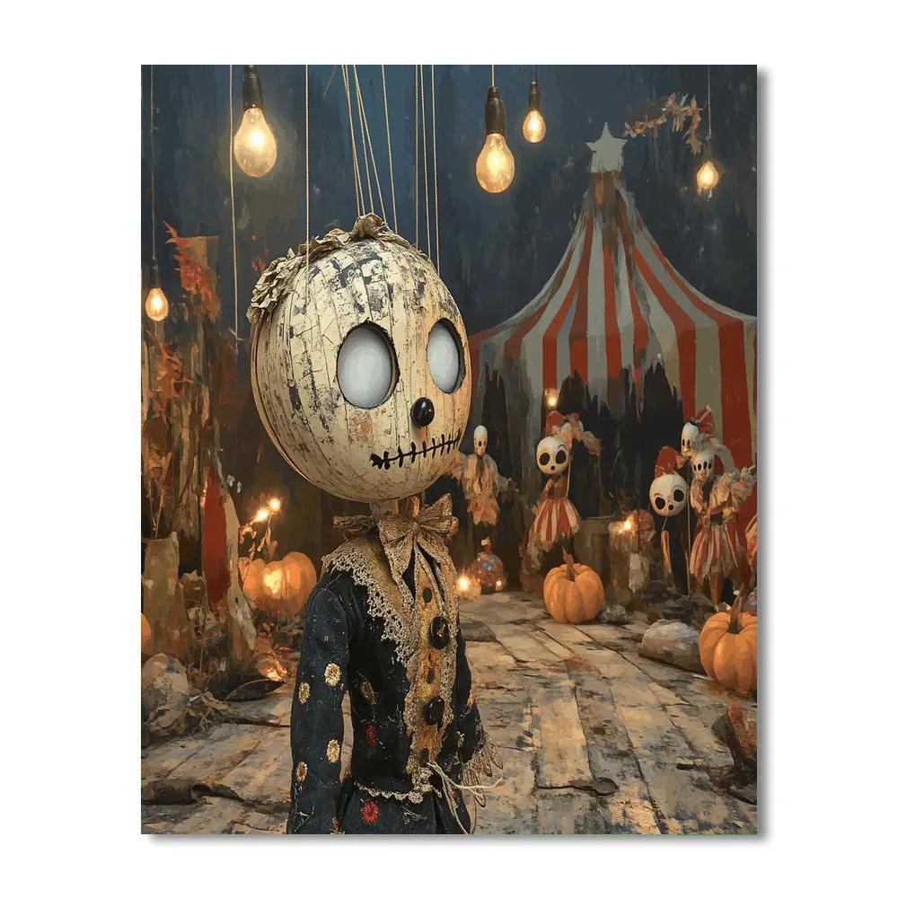 Spooky Carnival Marionette paint by color