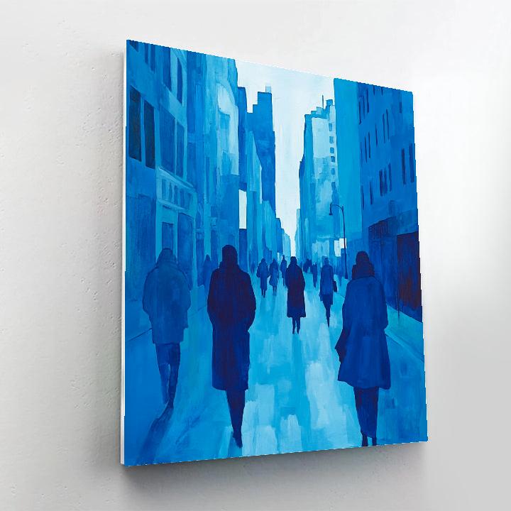 Pablo Picasso Inspired Blue Period Streetscape paint by color