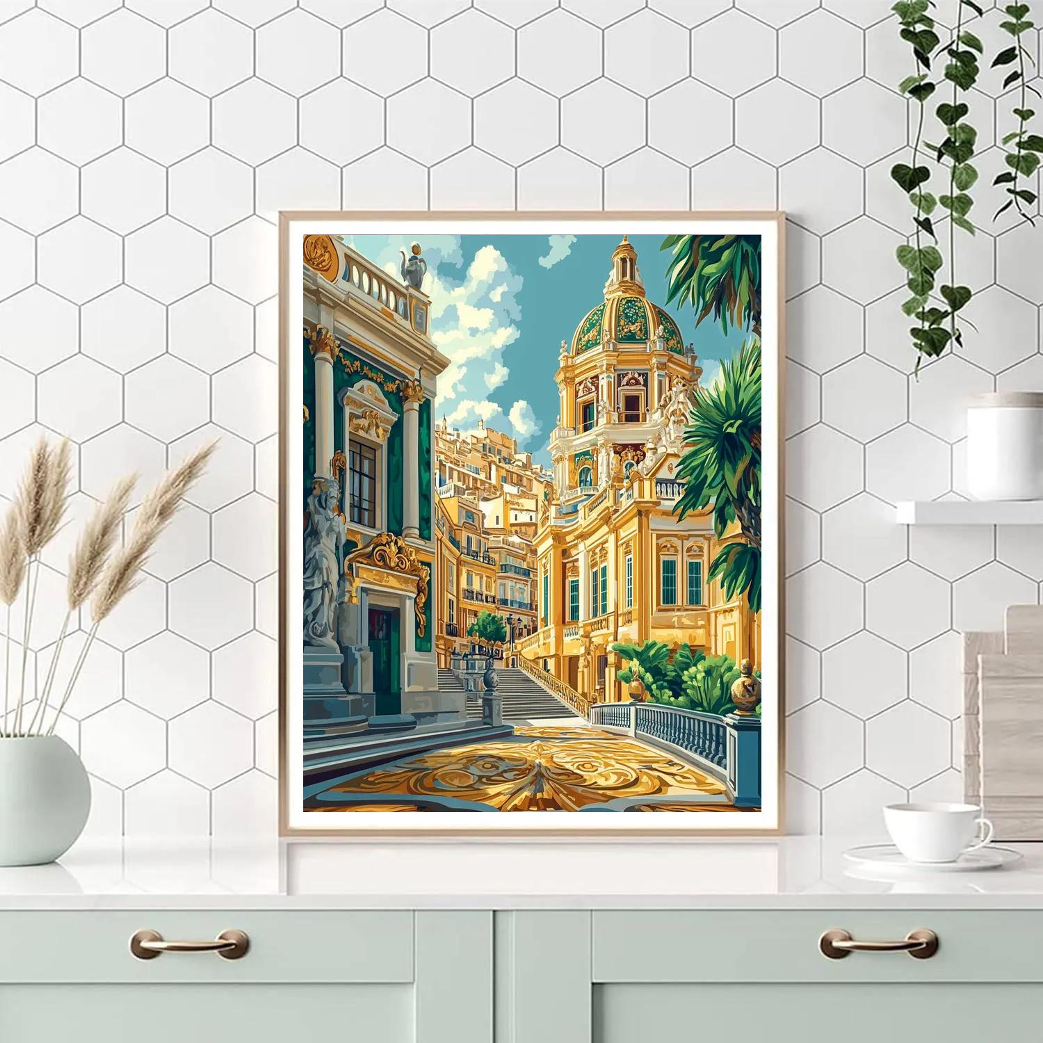 Gustav Klimt Inspired City Of Gold Paint by numbers kits