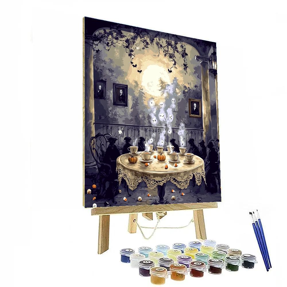 Phantom Tea Party Spooky Edition paint by numbers