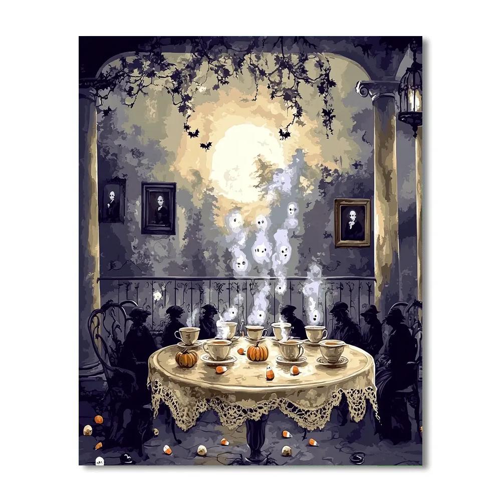 Phantom Tea Party Spooky Edition paint by numbers
