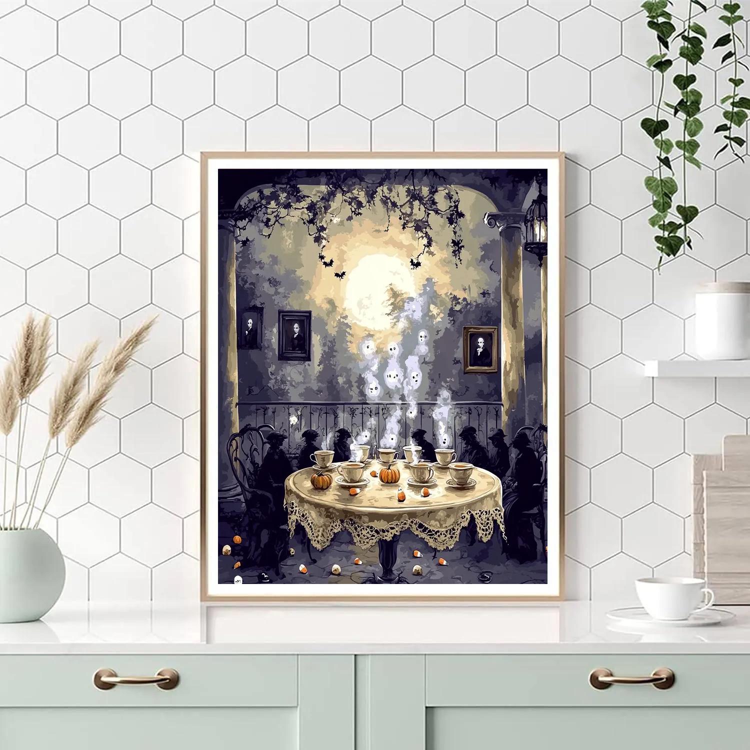 Phantom Tea Party Spooky Edition paint by numbers