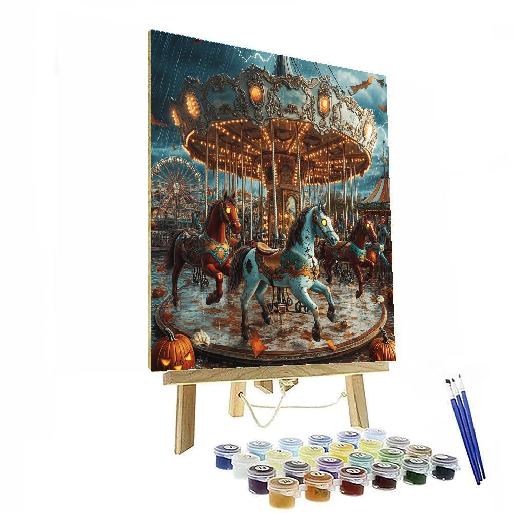 Sinister Carousel Of Haunted Toys DIY paint by numbers