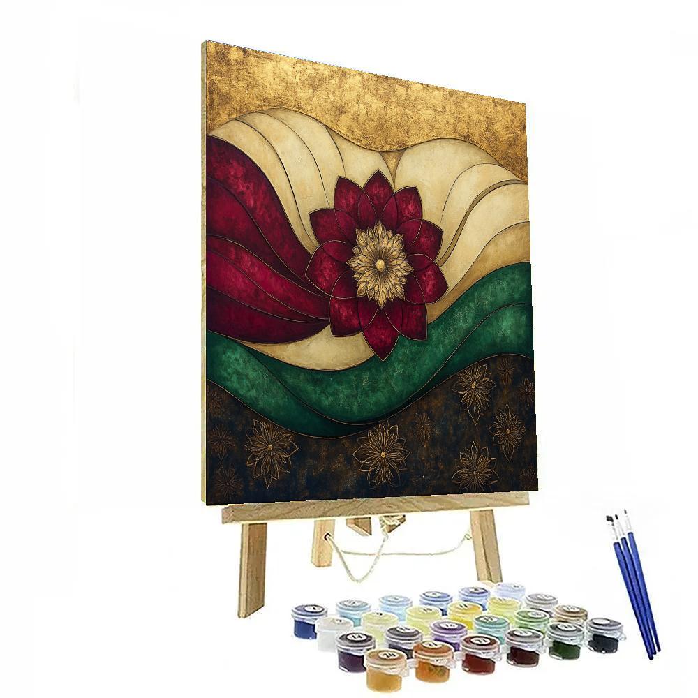 Gustav Klimt Inspired Echoes Of Time And Bloom DIY paint by numbers