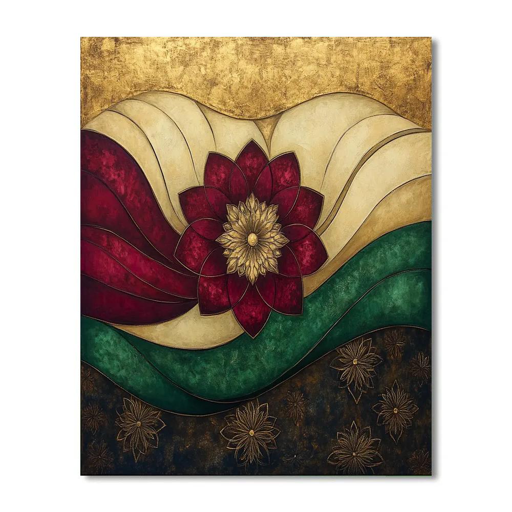 Gustav Klimt Inspired Echoes Of Time And Bloom DIY paint by numbers