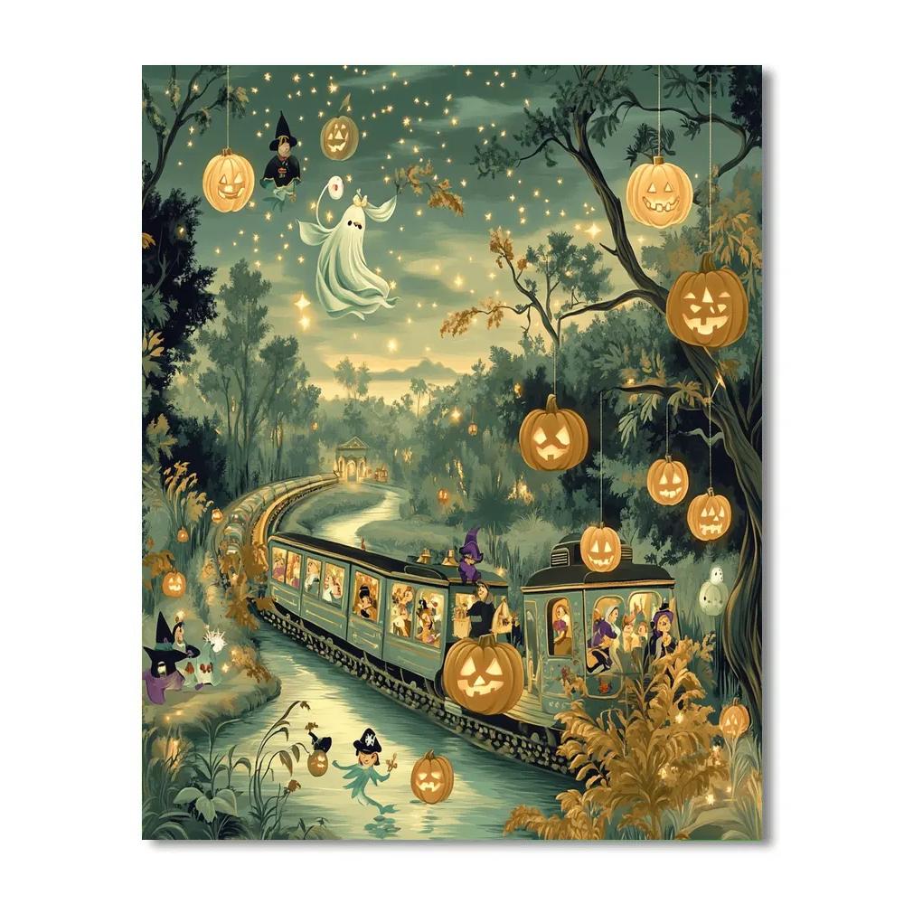 Trick Or Treat Train Through Neverland DIY paint by numbers