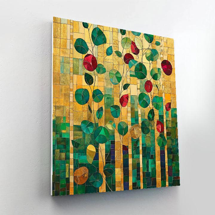 Gustav Klimt Inspired Mosaic Garden Of Leaves Painting by numbers kit