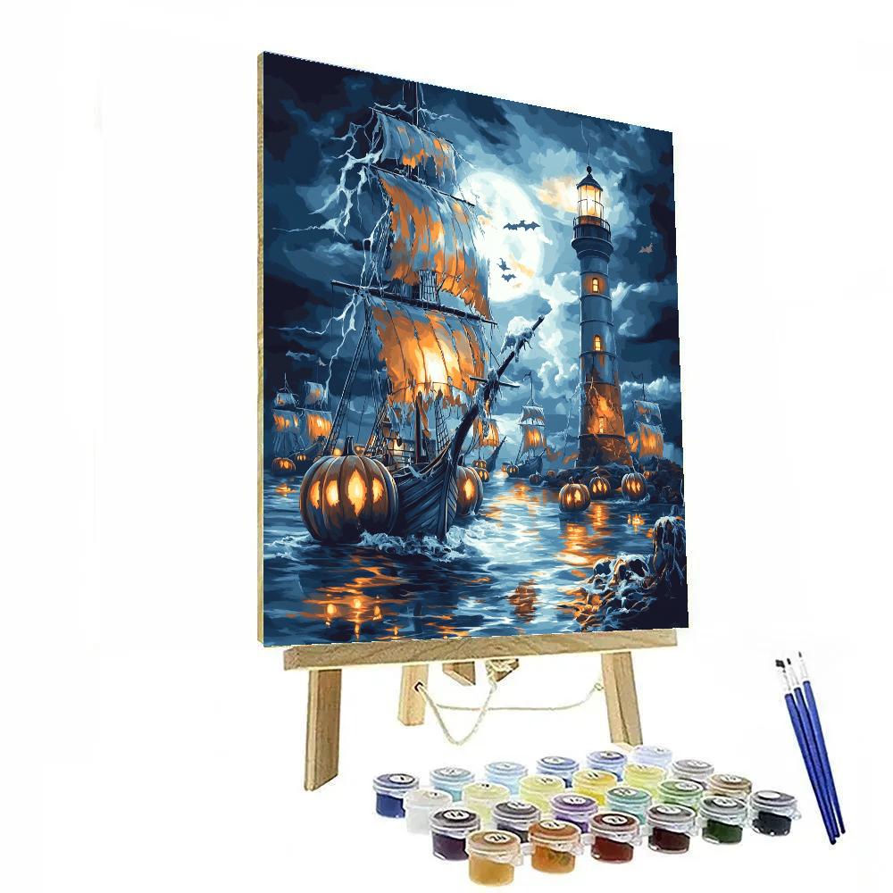 Ghost Ship Pumpkin Armada Number painting