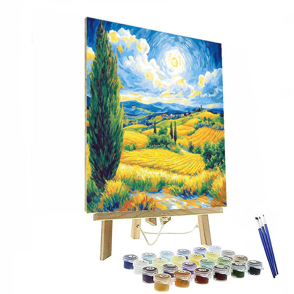 Van Gogh Inspired Sunlit Countryside Paint by numbers kits