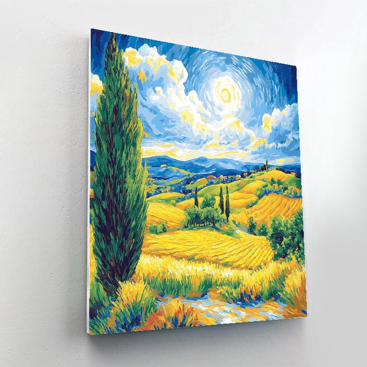 Van Gogh Inspired Sunlit Countryside Paint by numbers kits