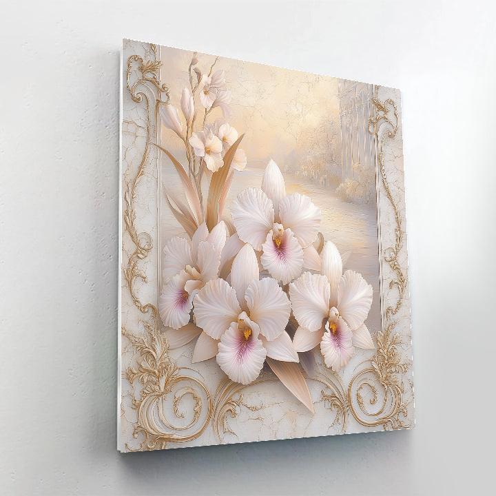 Alphonse Mucha Inspired Whispering Orchids Paint by numbers art