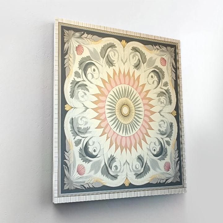 Alphonse Mucha Inspired Timeworn Mandala DIY paint by numbers