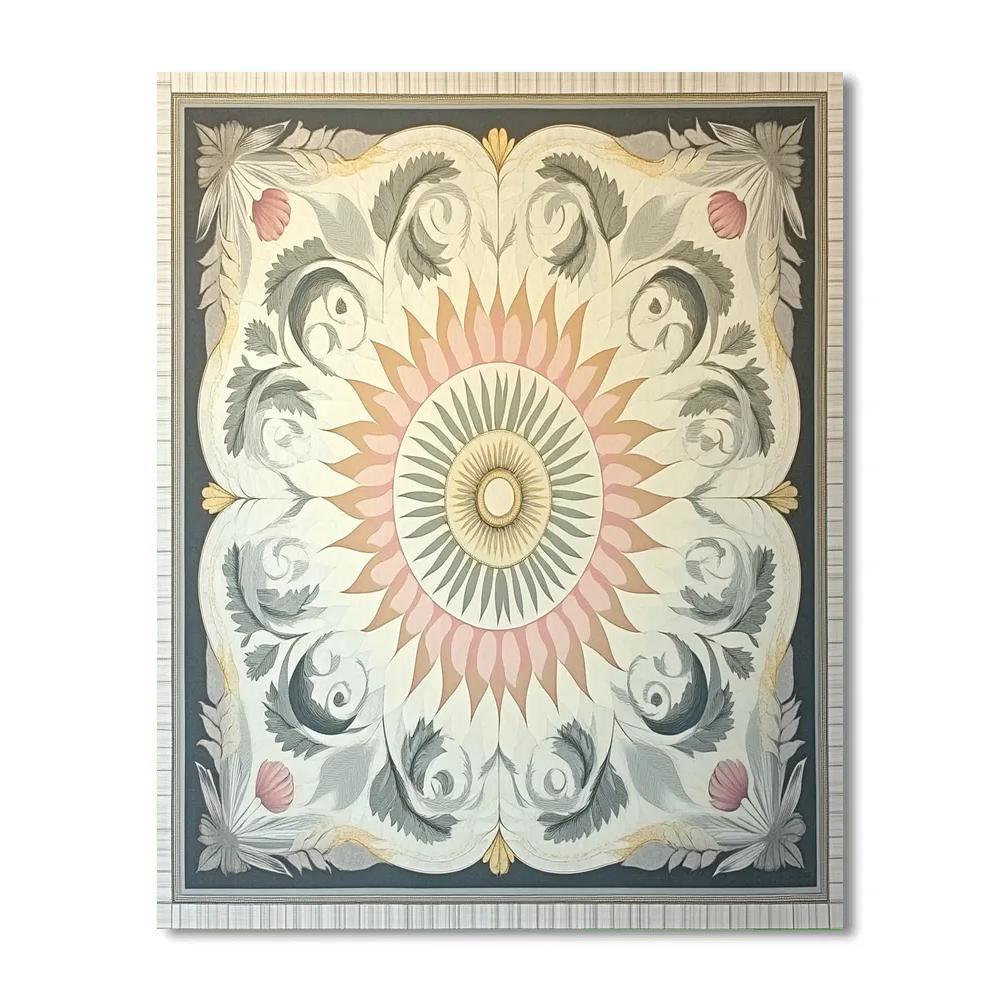 Alphonse Mucha Inspired Timeworn Mandala DIY paint by numbers